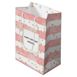 Rosa Rand | Faux Guld Confetti Birthday