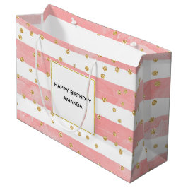 Rosa Rand | Faux Guld Confetti Birthday