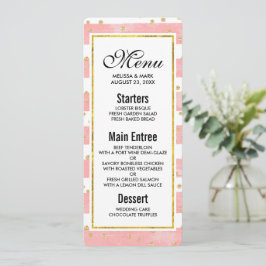 Rosa Rand | Faux Guld Confetti Inbjudningar