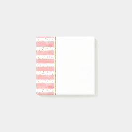 Rosa Rand | Faux Guld Confetti Post-it Block