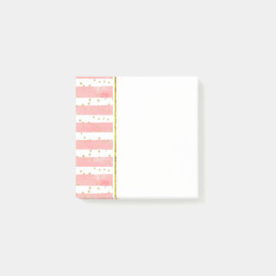 Rosa  Rand   Faux Guld Confetti Post-it Block