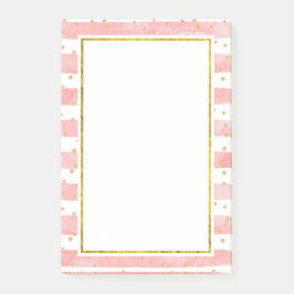Rosa Rand | Faux Guld Confetti Post-it Block