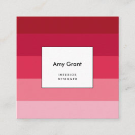 Rosa rand fyrkantigt visitkort