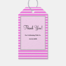 Rosa Rand Gift Märkres Presentetikett