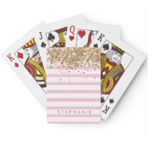 Rosa rand guld glitter