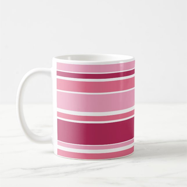 Rosa rand kaffemugg (Vänster)