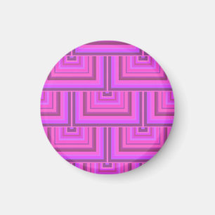 Rosa rand kvadratskalor mönster magnet