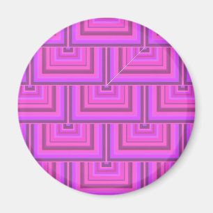 Rosa rand kvadratskalor mönster magnet