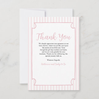 Rosa Rand Martini Glass - tackkort - Anpassningsba Tack Kort