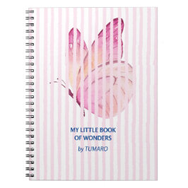 Rosa Rand med gömt fjäril Anteckningsbok