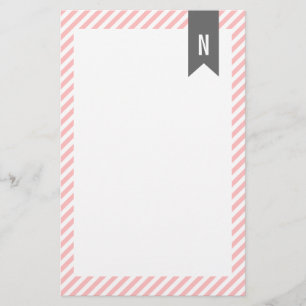 Rosa Rand Monogram Brevpapper