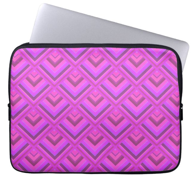 Rosa rand  mönster laptop sleeve (Framsidan)