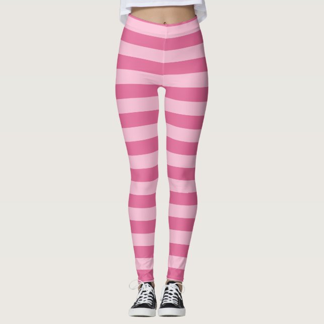rosa rand mönster tiger leggings (Framsida)