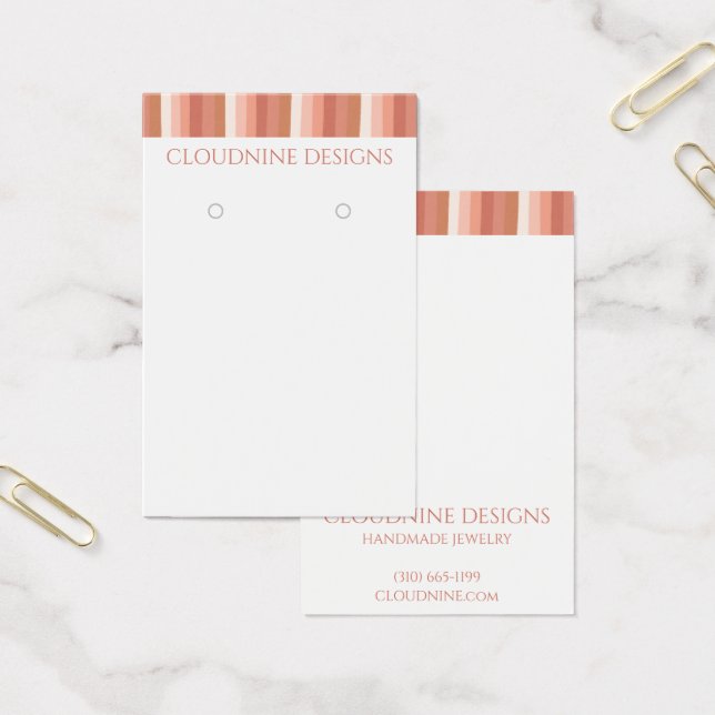 Rosa Rand Örning av neekklace-kort för judiska Vis Visitkort (Kontor)