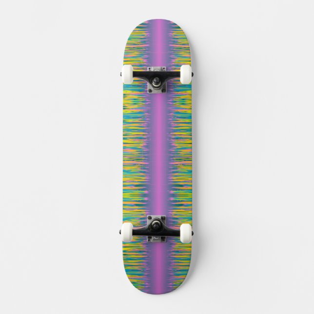 Rosa rand Pastel Paint Mini Skateboard Bräda 18,5 Cm (Framsida)