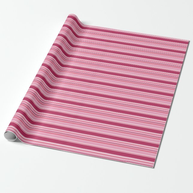 Rosa rand presentpapper (Utrullad)
