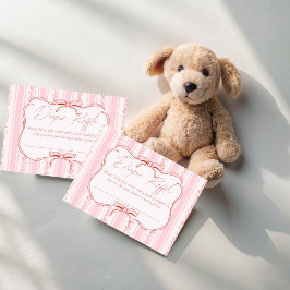 Rosa rand retro babyduschblöjor tilläggskort