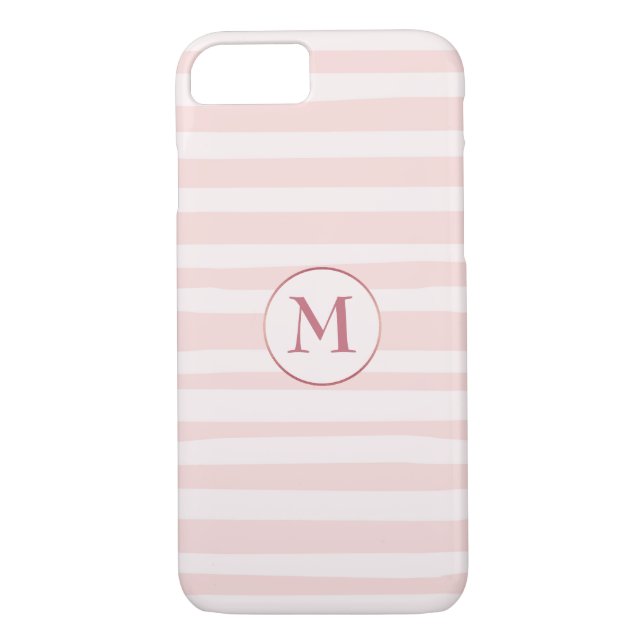  Rosa Rand Ro Monogram Personlig Case-Mate iPhone Skal (Baksida)