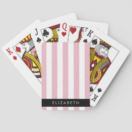 Rosa Rand, Stripe Mönster, Linjer, Ditt namn Casinokort