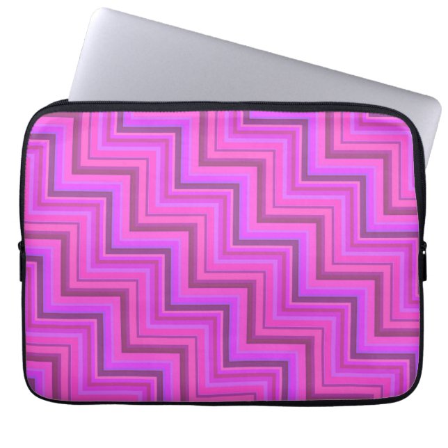 Rosa rand trappor mönster laptop sleeve (Framsidan)