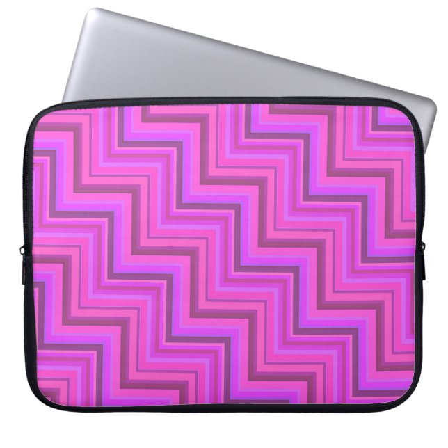 Rosa rand trappor mönster laptop sleeve (Framsidan)