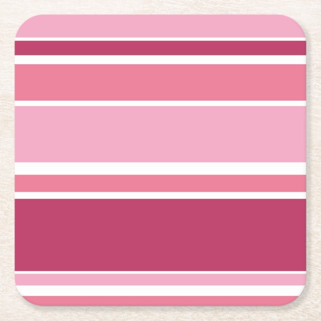 Rosa rand underlägg papper kvadrat (Framsidan)