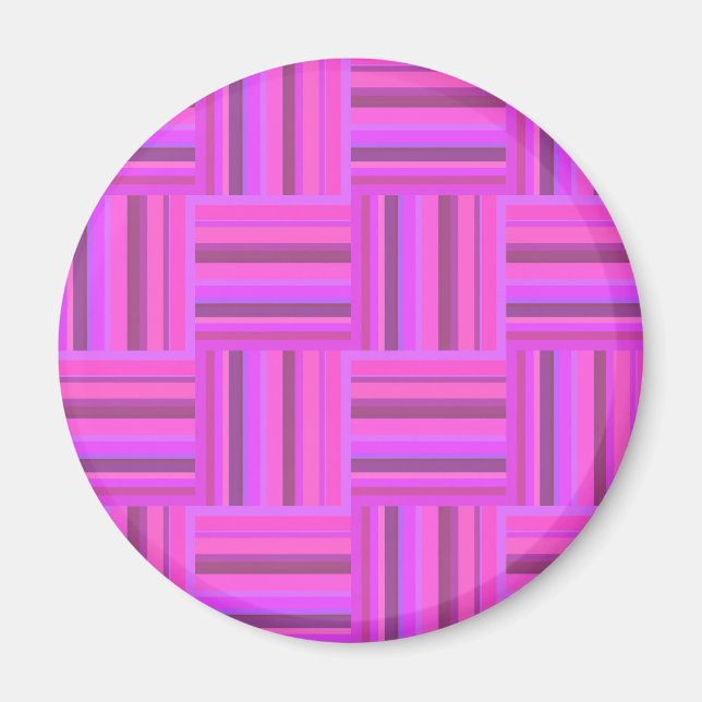 Rosa rand väv mönster magnet (Framsidan)