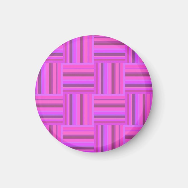 Rosa rand väv mönster magnet (Framsidan)