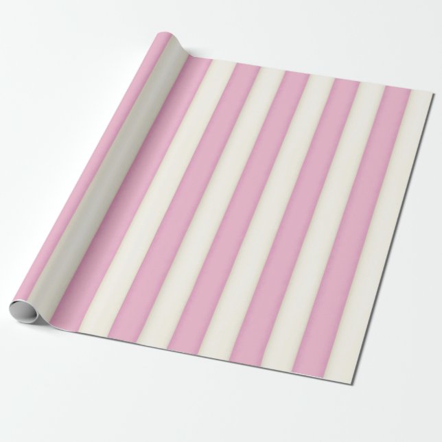 Rosa Rand Victorian Fairytale Princess Wrapping Presentpapper (Utrullad)