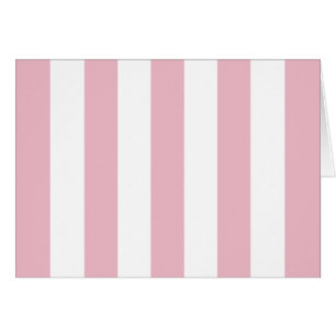 Rosa Rand, Vita Rand, Stripe Mönster Hälsningskort