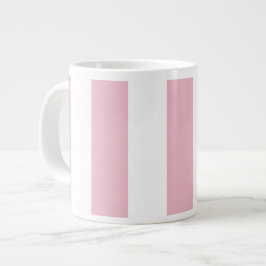 Rosa Rand, Vita Rand, Stripe Mönster Jumbo Mugg