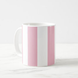 Rosa Rand, Vita Rand, Stripe Mönster Kaffemugg