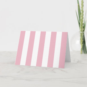 Rosa Rand, Vita Rand, Stripe Mönster Kort