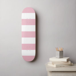 Rosa Rand, Vita Rand, Stripe Mönster Mini Skateboard Bräda 18,5 Cm