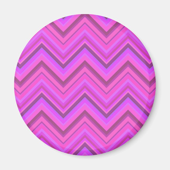Rosa rand zigzag mönster magnet (Framsidan)