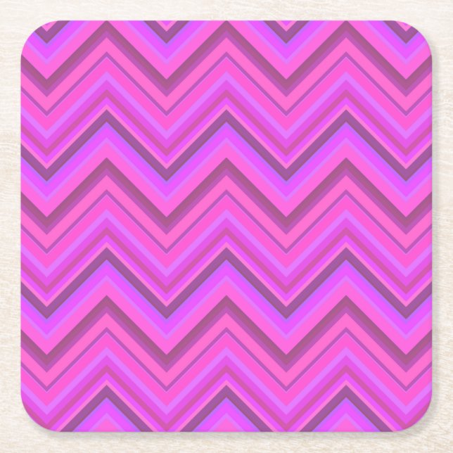 Rosa rand zigzag mönster underlägg papper kvadrat (Framsidan)