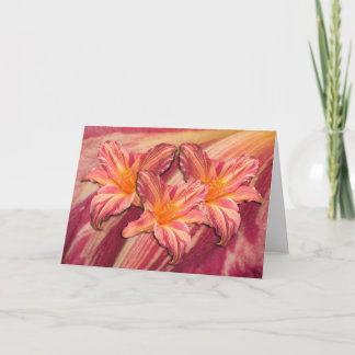 Rosa randar för Daylily ' Kort