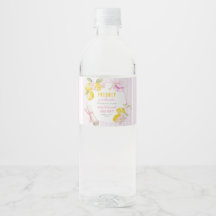 Rosa ränder Citroner och blommor Examen