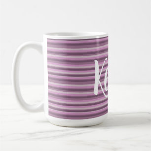 Rosa ränder kaffemugg