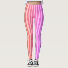 Rosa Ränder Klassiska Leggings