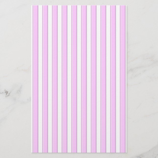 Rosa ränder på vitt brevpapper (Framsida)