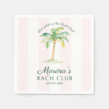 Rosa ränder Palm Beach Bach Club Bröllopsfest