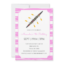 Rosa Ränder Rodd Födelsedagsfest