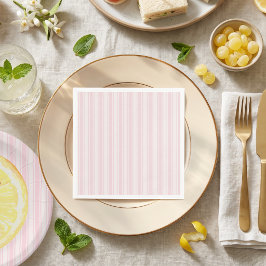 Rosa-randig baby shower pappersservett