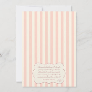 Rosa randig Golden Retriever Baby Shower Inbjudningar