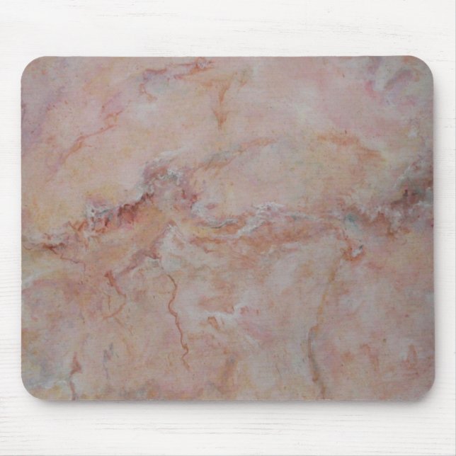 Rosa randig marmorerad stenfinish musmatta (Framsidan)