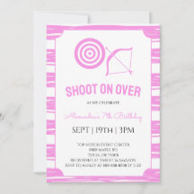 Rosa randiga bågskytte födelsedagsfest