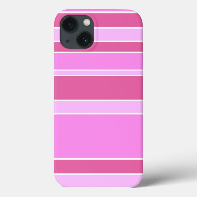 Rosa randigt Case-Mate iPhone-fodral (Baksida)