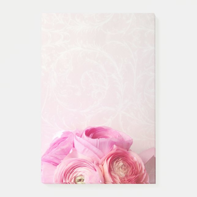 Rosa ranunculus bouquet post-it block (Framsida)