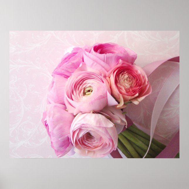 rosa ranunculus bouquet poster (Framsidan)